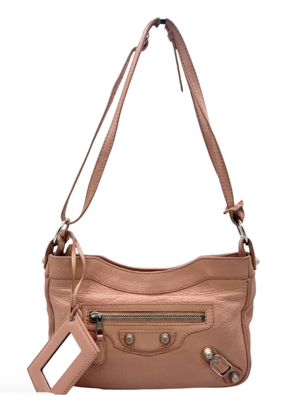 Balenciaga pink motocross hip crossbody